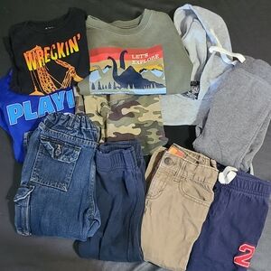 Kids Clothing Bundle with Graphic Tees and Pants 10 Items All Size 3 or 3T